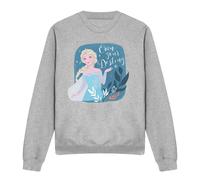 Frozen Elsa Own Your Destiny Sweatshirt Light Grey | Size: Large frozen Light Grey L