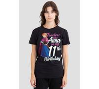 Frozen Fearless Like Anna 11th Birthday T-Shirt, Black Disney Black M