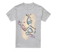 Frozen Fire It Up With Olaf & Bruni The Fire Spirit T-Shirt Grey | Size: Medium frozen Grey M