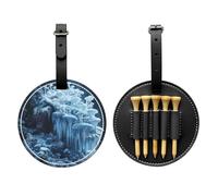 Frozen Forest Black Printed Golf tee Storage Bag - for Men only, Durable PU Material, Easy to Carry, Enhance The Golf Experience