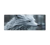 Frozen Fox Mouse Pad In Big Extended Non-Slip Rubber Base Mousepad With Stitched Edges Gaming Pc Desktop Large Mouse Pad 11.8x31.5