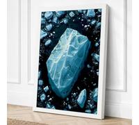 Frozen Fragments Minimalist Canvas Wall Art Print 36x24 Inch (91 x 61 cm)