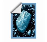 Frozen Fragments Minimalist Unframed Wall Art Print A2 (59.4×42cm), Wall Decor for Living Room, Bedroom, Office & Home, Art Gift