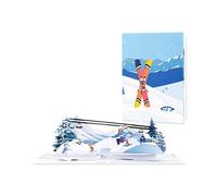 Frozen Fun Ski & Snowboard 3D Pop Up Greeting Card