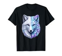 Frozen Geometric Arctic Wolf Ice Crystal Power T-Shirt