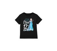 Frozen Girl's Bright Like Elsa 12Th Birthday T-Shirt Black | Size: 7-8 Years frozen Black 7-8 Years