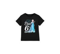 Frozen Girl's Bright Like Elsa 6Th Birthday T-Shirt Black | Size: 3-4 Years frozen Black 3-4 Years