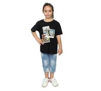 Frozen Girl's Olaf Polaroid Cotton T-Shirt in Black | Size: 5-6 Years frozen Black 5-6 Years