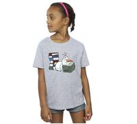 Frozen Girl's Olaf Reading T-Shirt in Grey | Size: 5-6 Years frozen Grey 5-6 Years