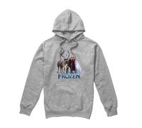 Frozen Group Photo With Elsa, Anna, Kristoff, Sven & Olaf Hoodie Light Grey | Size: Medium frozen Light Grey M