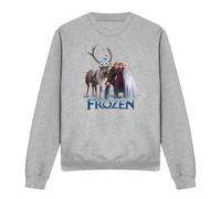 Frozen Group Photo With Elsa, Anna, Kristoff, Sven & Olaf Sweatshirt Light Grey | Size: Medium frozen Light Grey M