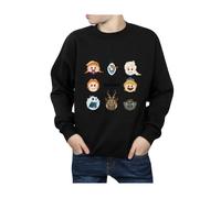 Frozen Heads Sweatshirt Disney Black 12-13 Years
