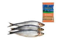 Frozen Herring 1kg with Rajah Fish Seasoning 100Gr - Fresh Herring, flavored with Rajah seasoning to bring out the fish's natural richness and taste
