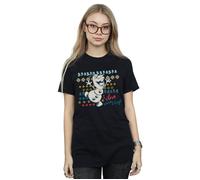 Frozen I Love Warm Hugs Cotton Boyfriend T-Shirt Disney Black S