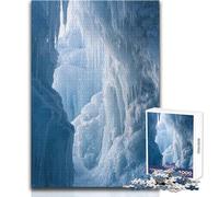 Frozen Ice Cave with Icicles Jigsaw 1000 Pieces for Teenagers Educational Play for Skill Growth for Special Moments Size 38x26cm