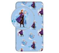 Frozen II Winter Scene Fitted Sheet in Blue | Size: Single Frozen II Blue Single