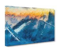 Frozen In Time In Abstract Modern Art Canvas Wall Art Print Ready to Hang, Framed Picture for Living Room Bedroom Home Office Décor, 20x14 Inch (50x35 cm)
