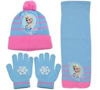 Frozen Kids' Warm 3-Piece Scarf, Hat & Gloves Set - Ages 2-8