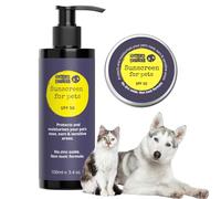 Frozen Lemon Lab 2 Pack Pet Sunscreen Set, SPF 50 Lotion 100ml and Sunblock fpr Pets Balm 30ml