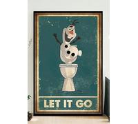 Frozen Let It Go Funny Metal Tin Sign Retro Plaque For Home Kitchen Bathroom Cafe Pub Wall Art Decor 12x16 Inch