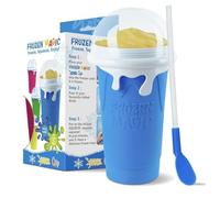 Frozen Magic Freeze Slushy Maker Cup Slushy Squeeze Lid Straw Spoon
