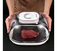 Frozen Meat Thawing Machine, with 360 Degree Circulation Cooling, Plate for Kitchen Thawing Board, USB Power Supply, for Fish, Steak, Meat,Black