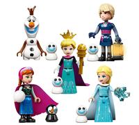 Frozen Minifigures Anna Elsa Snowman Block Toys Fit Lego