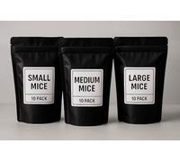 Frozen Mixed Mice 30-Pack (Small, Medium & Large) | Premium Whole Prey Variety for Snakes, Reptiles & Birds of Prey | Clean, Humanely Sourced Feeder Mice | Reptile Food Pack