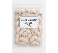 Frozen Mouse Crawlers 6-9g - 25 Pack | Premium Feeder Mice for Snakes, Reptiles & Birds of Prey | Fast-Frozen, Nutrition