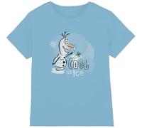 Frozen Olaf and Bruni The Fire Spirit are Cool As Ice Unisex Kids T Shirt, Light Blue, 3-4 Years