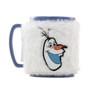Frozen Olaf Fuzzy Mug, 450ml Mug with Fluffy Cover, Licensed, Elsa, Anna