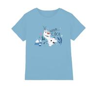 Frozen Olaf is Wayyy Cool Unisex Kids T Shirt, Light Blue, 3-4 Years