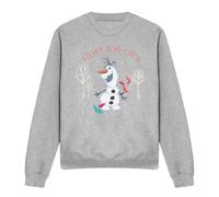 Frozen Olaf Never Too Cool Sweatshirt Light Grey | Size: 2XL frozen Light Grey 2XL
