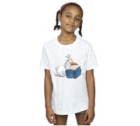 Frozen Olaf Reading Cotton T-Shirt Disney White 5-6 Years