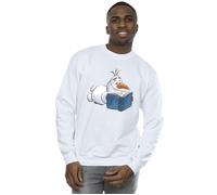 Frozen Olaf Reading Sweatshirt Disney White XL