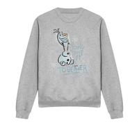 Frozen Olaf Trying To Keep It Together Sweatshirt Light Grey | Size: XL frozen Light Grey XL