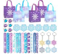 Frozen Party Favors Birthday Supplies Keychains Goodie Bag Fillers for Girls Kids Gift Bags Frozen Filler Goodie Bag Stuffers Snowflake Winter Wonderland Party Supplies