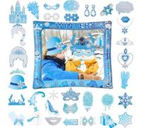 Frozen Party Inflatable Photo Booth Props Frame,40Pcs Christmas Photo Booth Props Selfie Picture Frame for Frozen Birthday Party Accessories,Giant Prop Frames Christmas Celebration Blow Up PartyProp