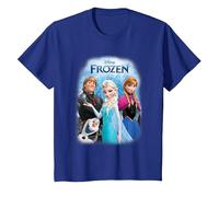 Frozen Poster With Elsa, Anna, Kristoff And Olaf T-Shirt, Youth, Royal Blue, X-Small