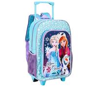 Frozen Premium Trolley Backpack for Kids with Wheels & Extendable Handle, Children Luggage Suitcase - Ideal for Short Breaks, Holidays, Sleepovers, and School Trips