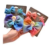 Frozen Princess Hair Clips Girls Hair Accessories Bow Barrettes Clips Glitter Hair Barrettes Accessories Snowflake Barrettes (NO.3)