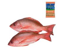 Frozen Red Snipper 1kg with Rajah Fish Seasoning 100Gr - The perfect fish for grilling or frying, elevated with the zesty notes of Rajah seasoning
