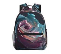 Frozen Rose Print Background Backpack School Bag Travel Rucksack for Students Man Woman, Laptop Backpack Casual Daypack for Travel/College/Work