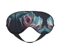 Frozen Rose Print Satin Sleep Mask & Eye Mask | Deep Dream Sleep Masks for Women & Men | Soft Sleeping Eye Mask to Nourish Skin