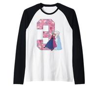 Frozen Sisters 3 Birthday Raglan Baseball Tee