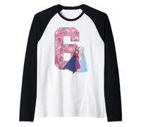 Frozen Sisters 6 Birthday Raglan Baseball Tee