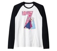 Frozen Sisters 7 Birthday Raglan Baseball Tee