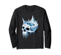 Frozen Skull Fortress With Ice Spikes And Arctic Fantasy Long Sleeve T-Shirt