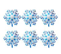 Frozen Snowflake Balloon Sparkly Shiny Star Decoration Winter New Year Christmas Xmas Party Supplies, 6 Pack Cute Snowflake Balloons Ice Snow Fairy Wonderland Party Supplies For Birthday Baby Shower