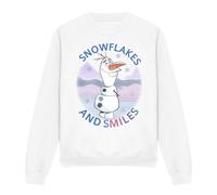 Frozen Snowflakes & Smiles With Olaf Sweatshirt White | Size: Large frozen White L